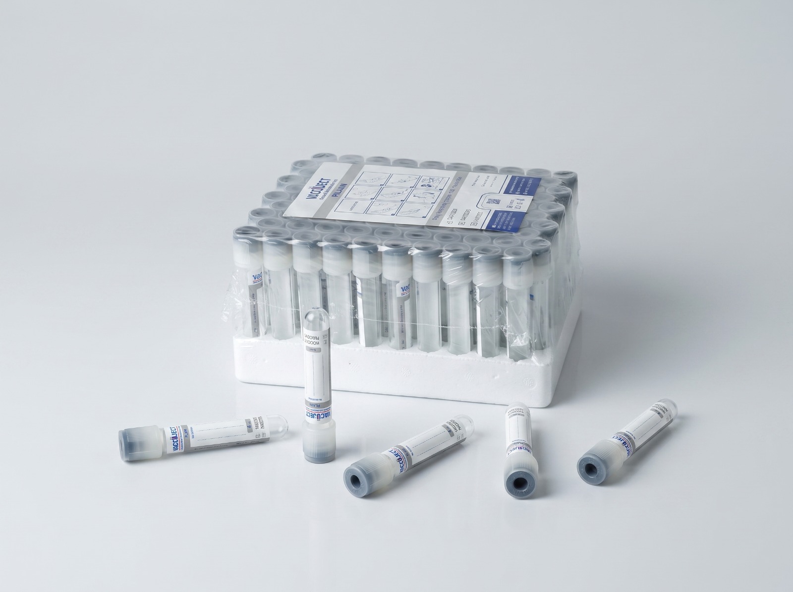 لوله وکیوم خونگیری بدون افزودنی حجم 9 میلی لیتر -  No additive Tube ( Plain ) 9ml - VACCUJECT - مصرفی - نمونه گیری - فرآزما تحقیق