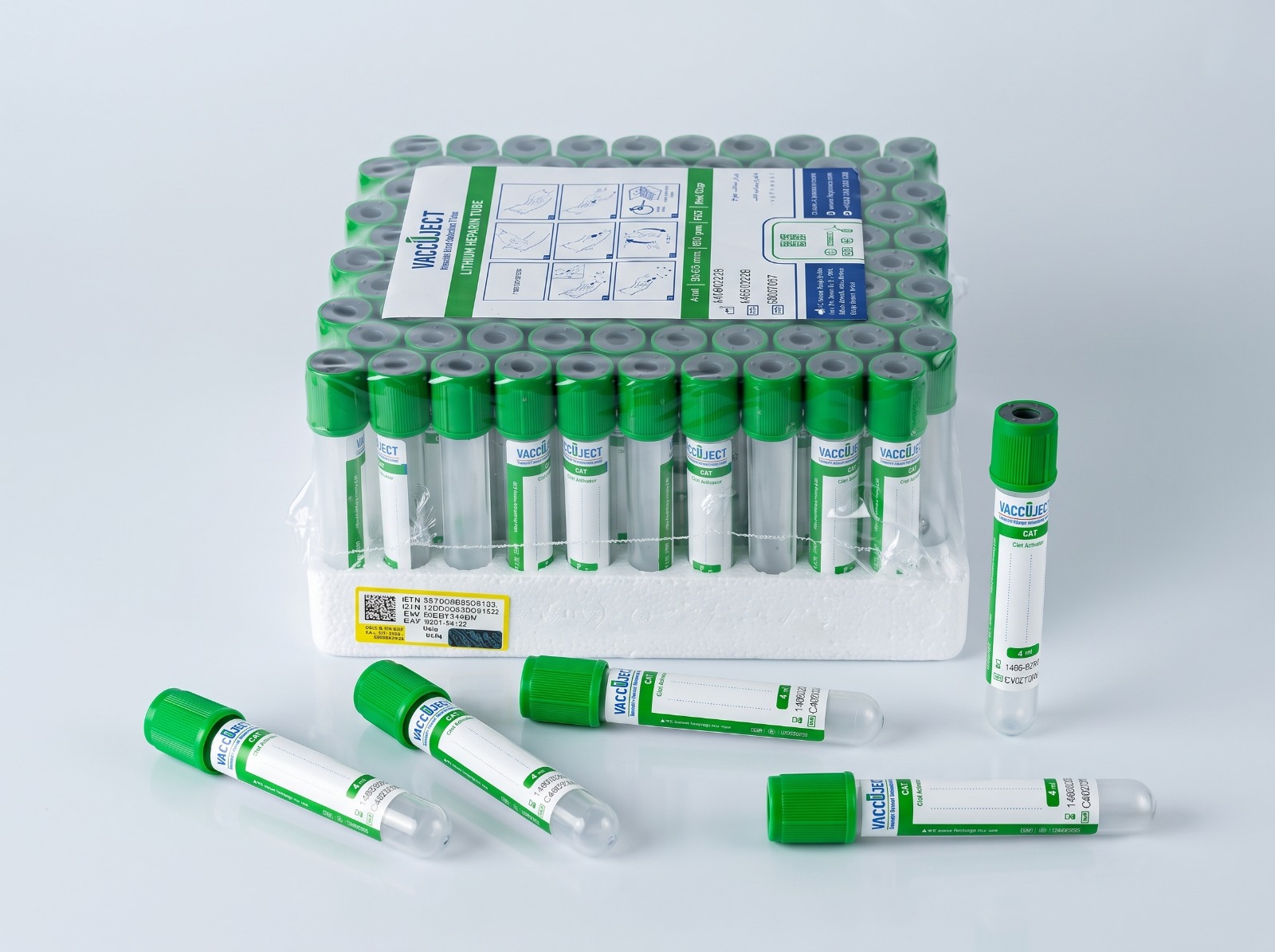 لوله وکیوم خونگیری سدیم هپارین حجم 6 میلی لیتر - sodium Heparin Tube 6 ml - VACCUJECT - مصرفی - نمونه گیری - فرآزما تحقیق